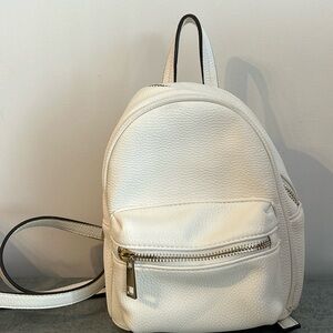 Mini faux leather backpack